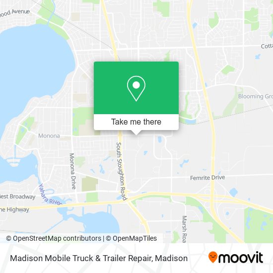 Madison Mobile Truck & Trailer Repair map