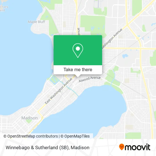 Winnebago & Sutherland (SB) map