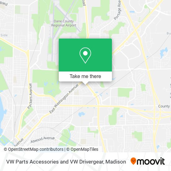 VW Parts Accessories and VW Drivergear map