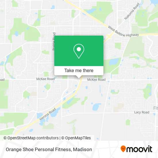 Mapa de Orange Shoe Personal Fitness