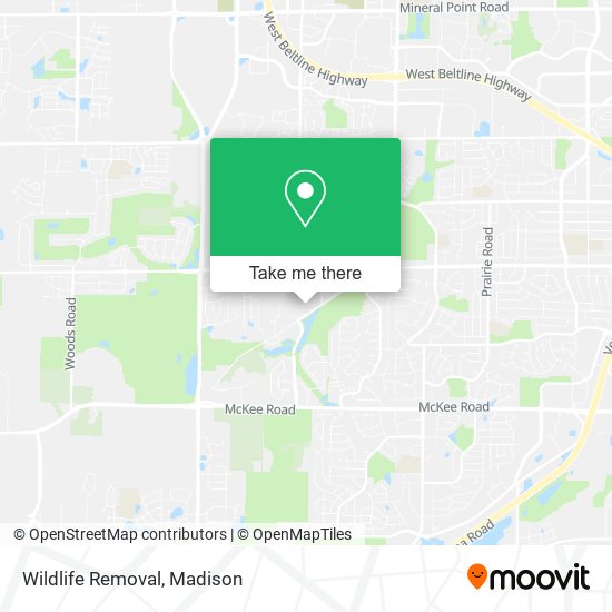 Wildlife Removal map