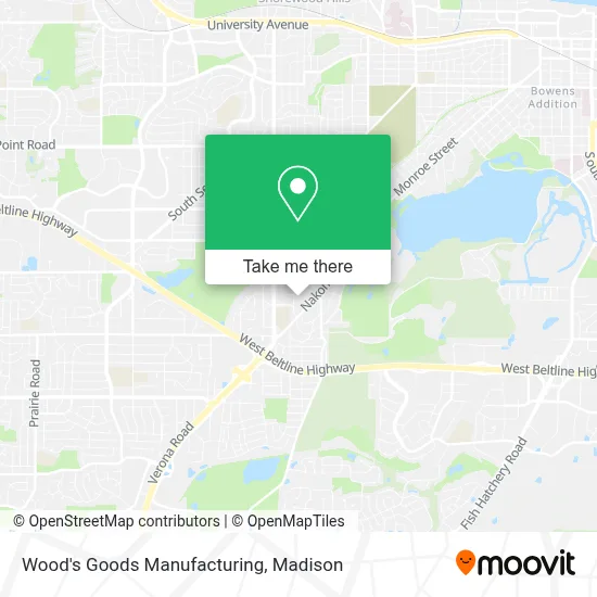 Wood's Goods Manufacturing map