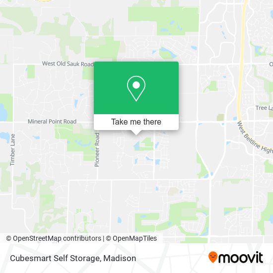 Cubesmart Self Storage map