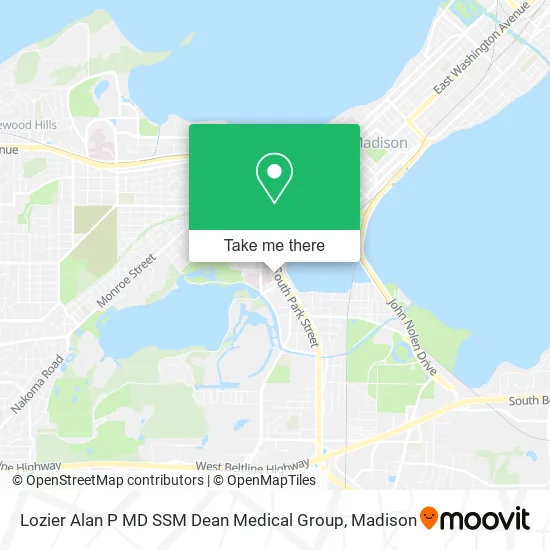 Lozier Alan P MD SSM Dean Medical Group map