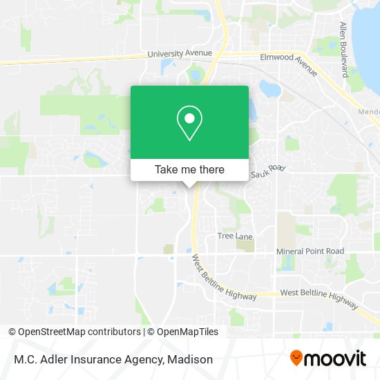 Mapa de M.C. Adler Insurance Agency