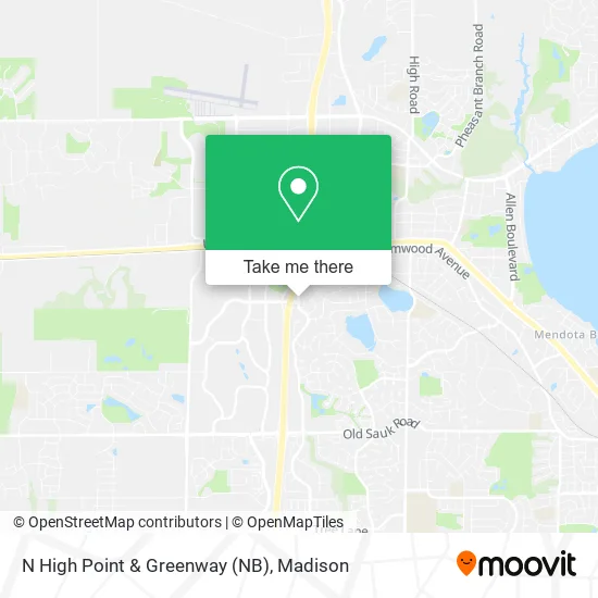 N High Point & Greenway (NB) map