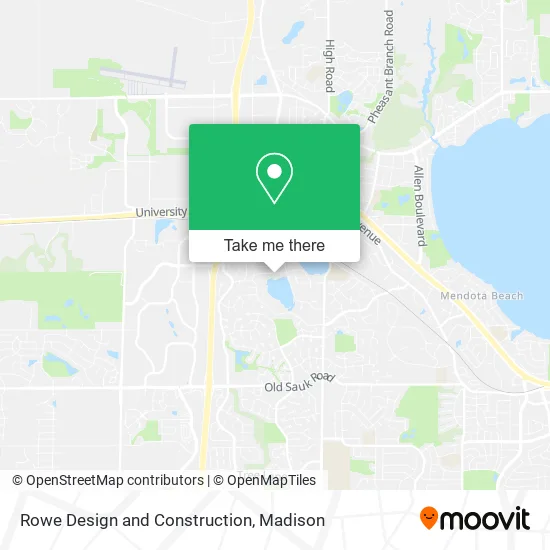 Rowe Design and Construction map