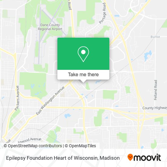 Epilepsy Foundation Heart of Wisconsin map