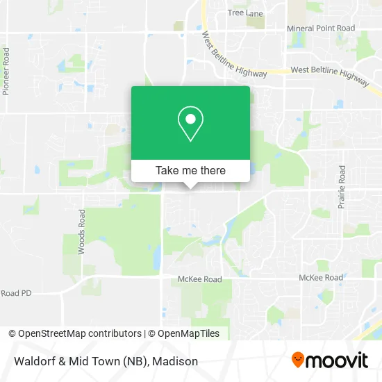 Mapa de Waldorf & Mid Town (NB)