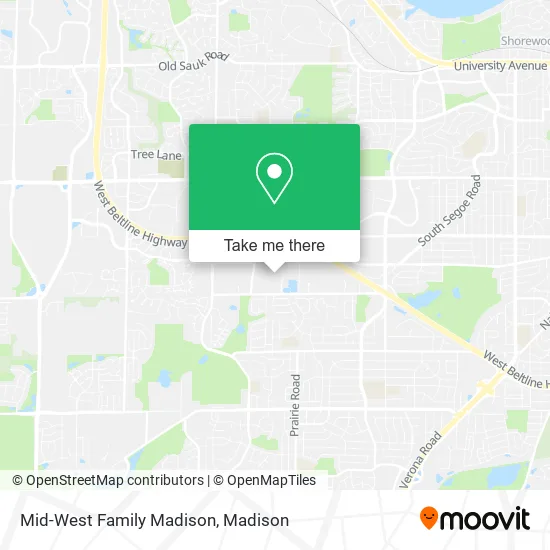 Mid-West Family Madison map