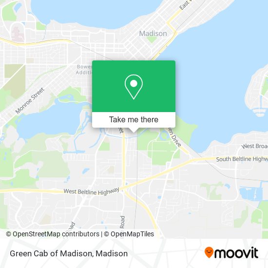 Green Cab of Madison map