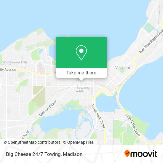 Big Cheese 24/7 Towing map