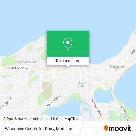 Wisconsin Center for Dairy map