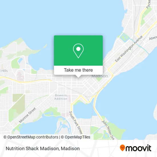 Nutrition Shack Madison map