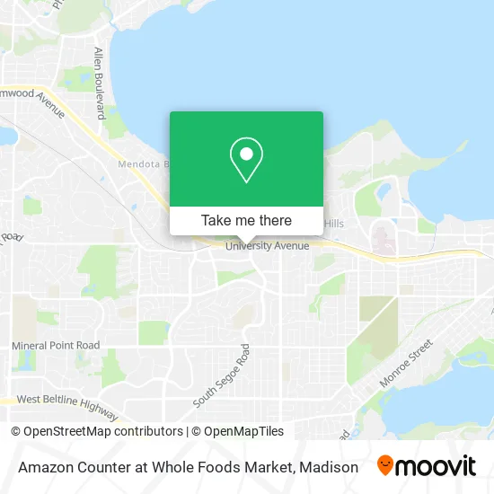 Mapa de Amazon Counter at Whole Foods Market
