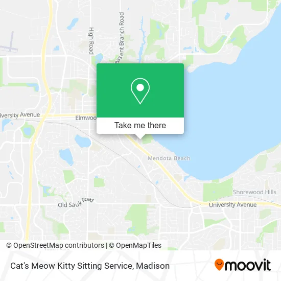 Cat's Meow Kitty Sitting Service map