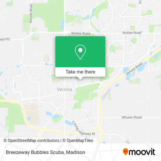 Breezeway Bubbles Scuba map