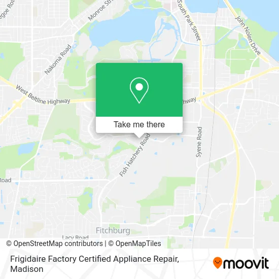 Frigidaire Factory Certified Appliance Repair map