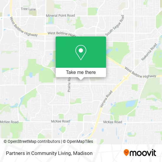 Partners in Community Living map