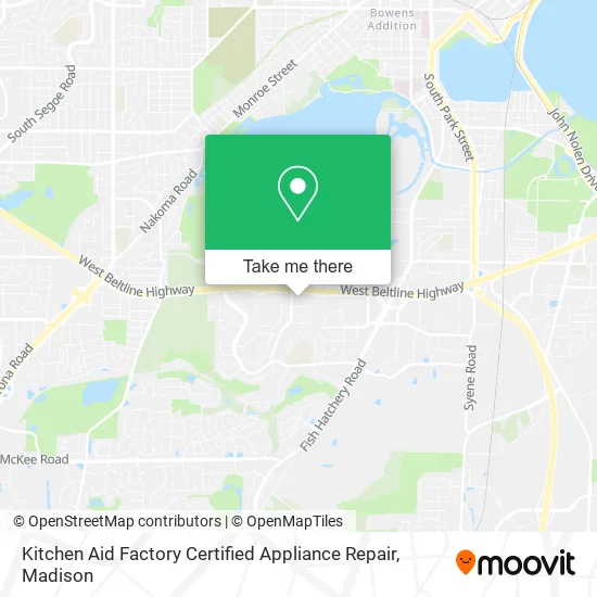 Kitchen Aid Factory Certified Appliance Repair map