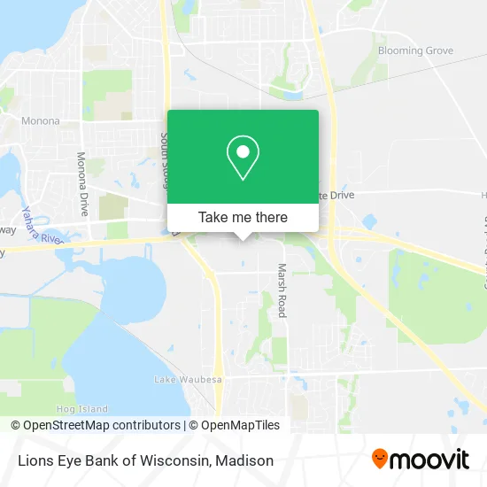 Lions Eye Bank of Wisconsin map