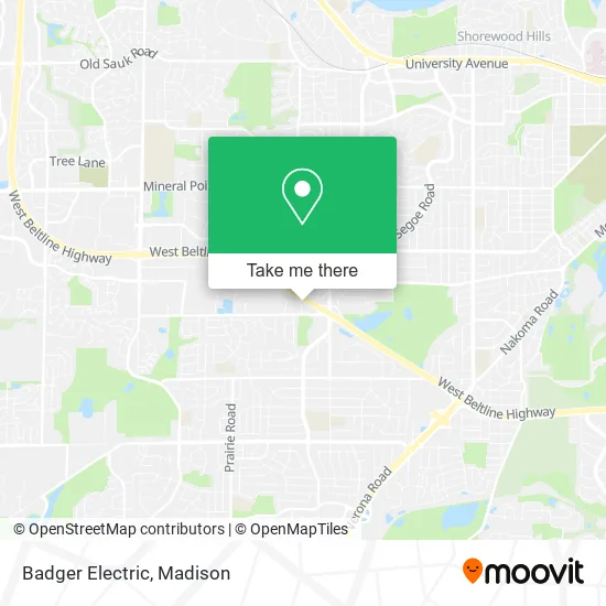 Badger Electric map