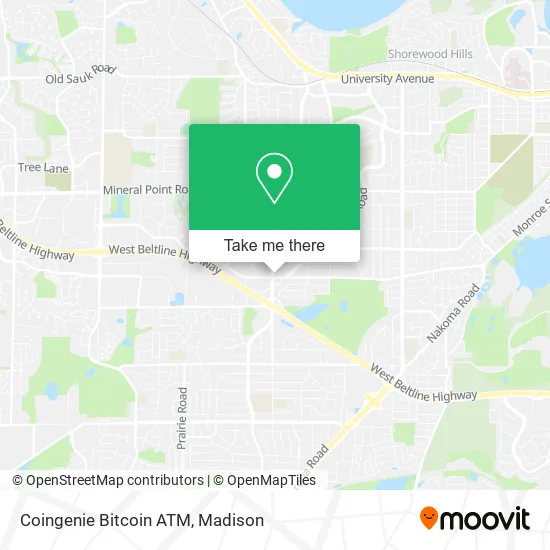Mapa de Coingenie Bitcoin ATM