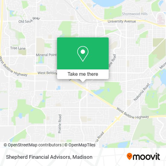 Shepherd Financial Advisors map