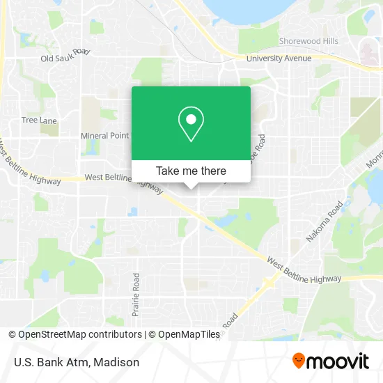 Mapa de U.S. Bank Atm
