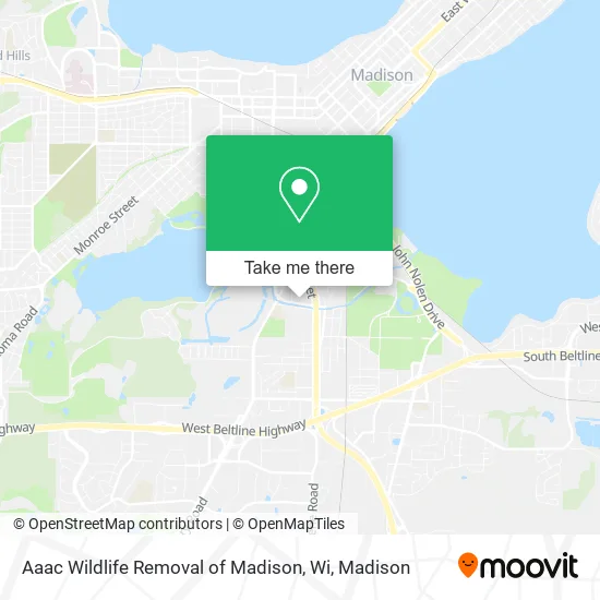 Aaac Wildlife Removal of Madison, Wi map