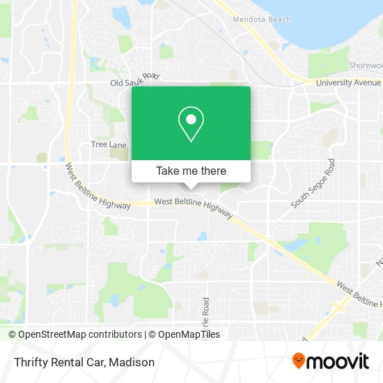 Thrifty Rental Car map