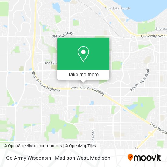 Mapa de Go Army Wisconsin - Madison West