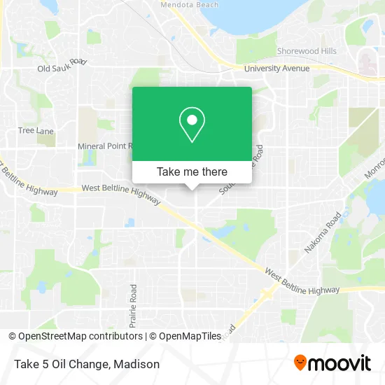 Mapa de Take 5 Oil Change