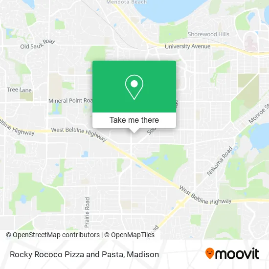 Mapa de Rocky Rococo Pizza and Pasta