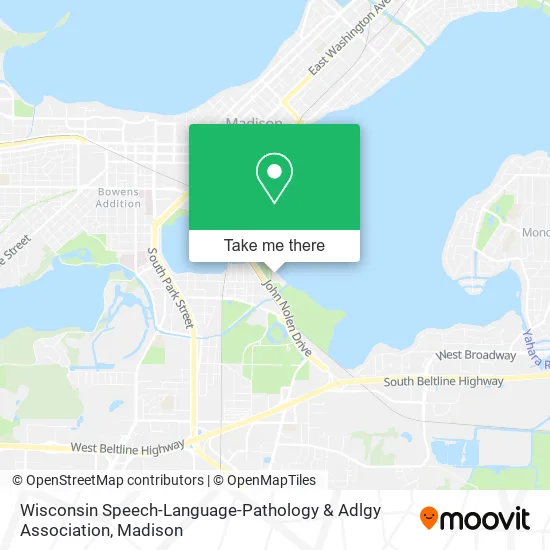 Wisconsin Speech-Language-Pathology & Adlgy Association map
