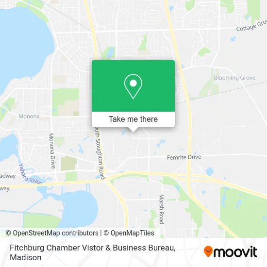 Fitchburg Chamber Vistor & Business Bureau map