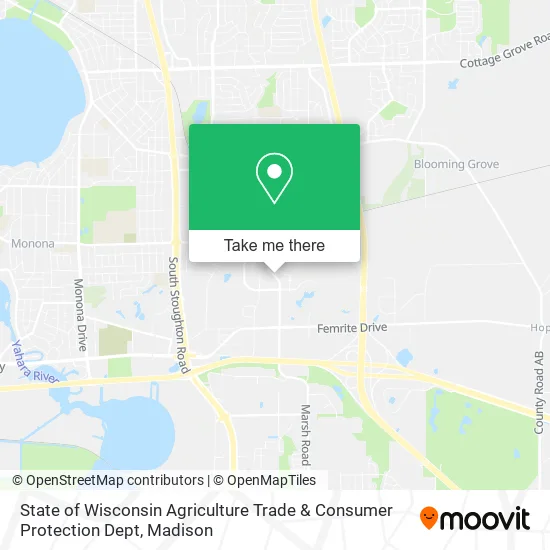 State of Wisconsin Agriculture Trade & Consumer Protection Dept map