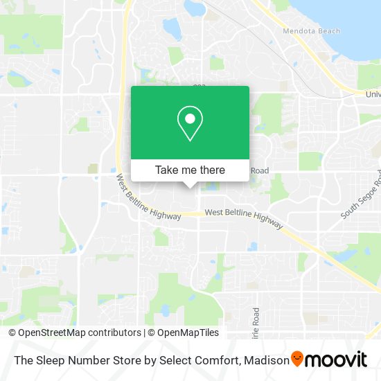 The Sleep Number Store by Select Comfort map