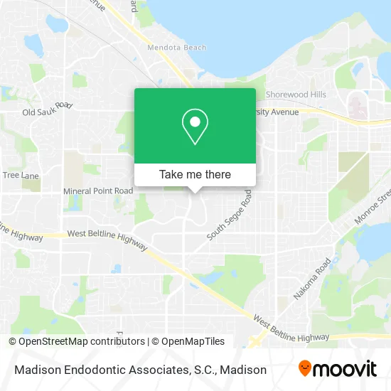 Madison Endodontic Associates, S.C. map