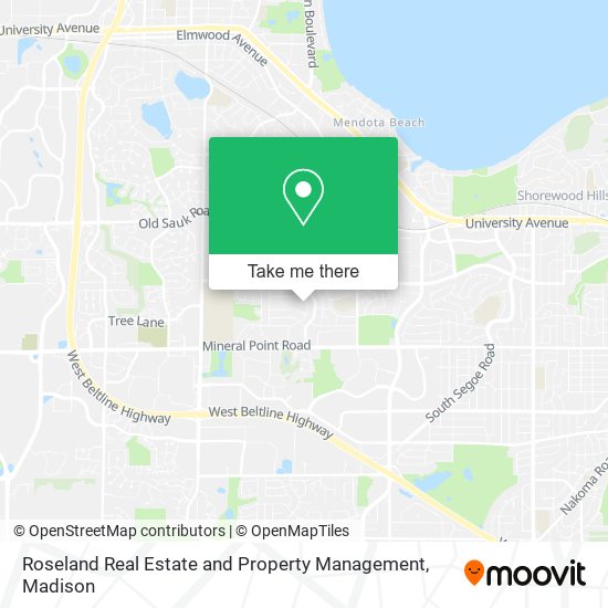 Roseland Real Estate and Property Management map