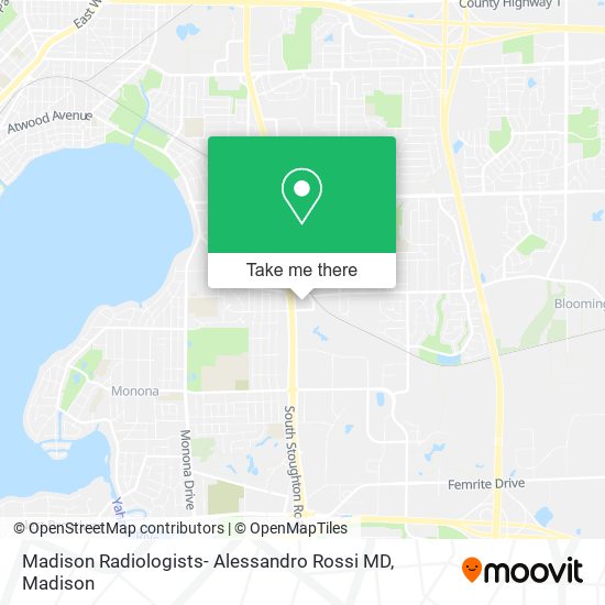 Mapa de Madison Radiologists- Alessandro Rossi MD