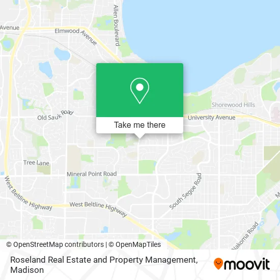 Roseland Real Estate and Property Management map