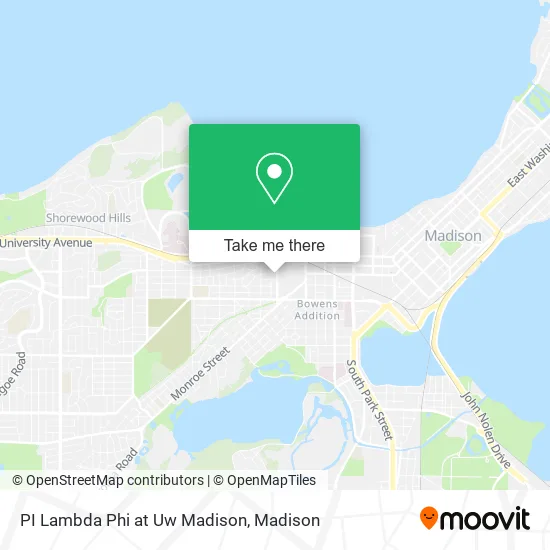 PI Lambda Phi at Uw Madison map