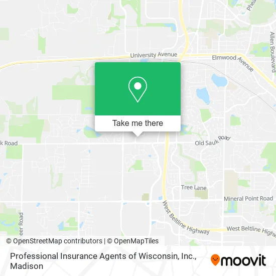 Professional Insurance Agents of Wisconsin, Inc. map
