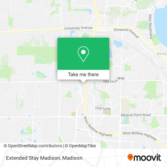 Extended Stay Madison map