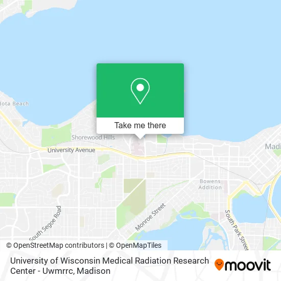 Mapa de University of Wisconsin Medical Radiation Research Center - Uwmrrc