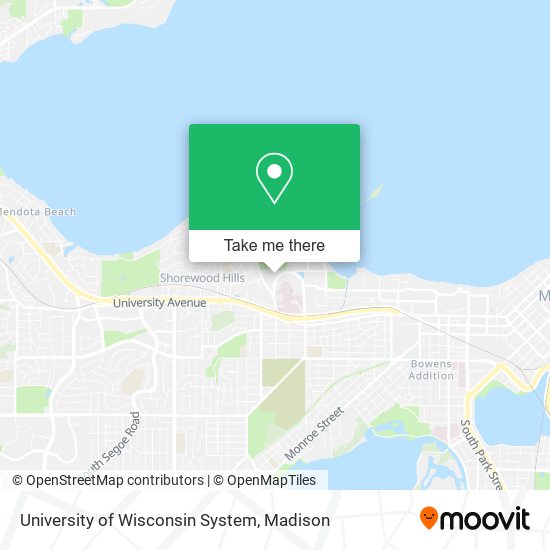 Mapa de University of Wisconsin System