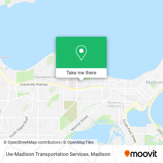 Uw-Madison Transportation Services map