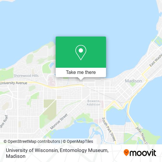 University of Wisconsin, Entomology Museum map