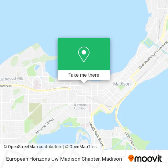 Mapa de European Horizons Uw-Madison Chapter